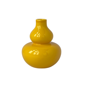 Ceramic Yellow Glaze Vase-XDR24014
