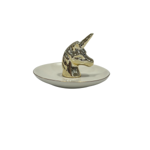 Porcelain Unicorn Trinket Dish-XDR24021