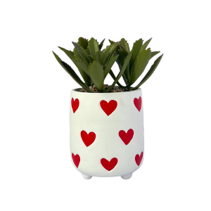 Red Heart Succulent Pot-XDR24031