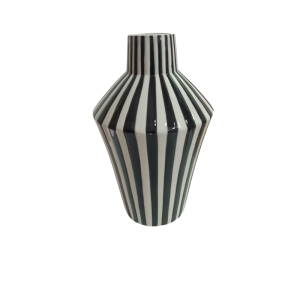 Ceramic Painting Black Stripe Color Glaze Vase-XDR24073