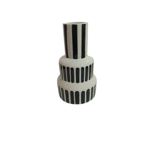 Ceramic Painting Black Stripe Color Glaze Vase-XDR24074