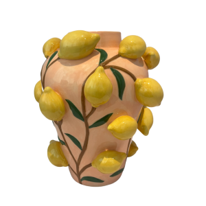 Ceramic  Painting Yellow Lemon Vase -XDR24079