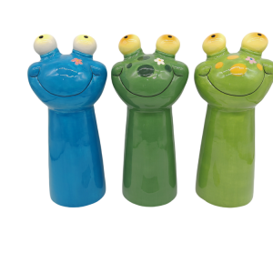 Blue And Green Frog Vase-DFQ240984