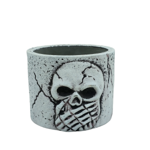Grey Skull Plant Pot-YDE24.710-3