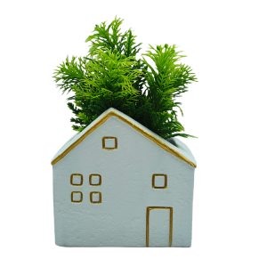 Grey House Plant Pot-YDE24.805A