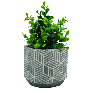 Gray Textured Plant Pot-YDE24.821C