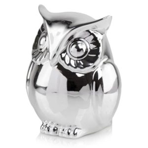 Silver Owl Decor-XDAO24063Y