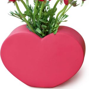 Pink Heart Vase-XVH24010