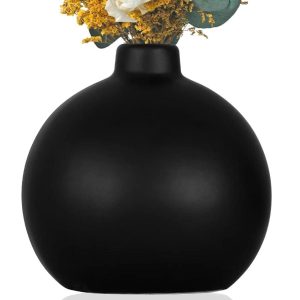 Matte Black Vase-XVMH24011