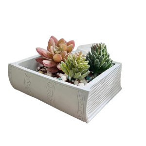 Gray Book Plant Pot-XPX24013