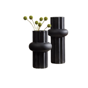 Matte Black Vase-XVMH24017