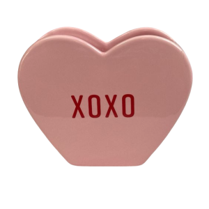 Pink Heart Vase-XVH24002
