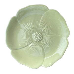 Green Flower Trinket Dish-XTD24023H