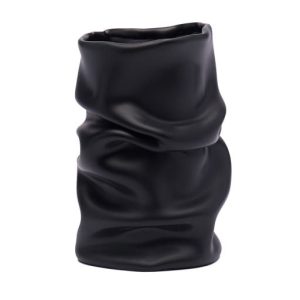 Matte Black Vase-XVMH24025