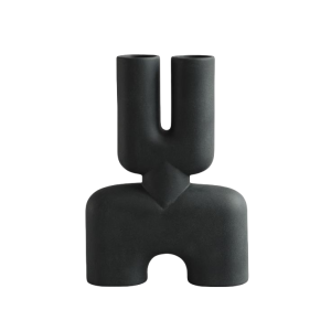 Matte Black Vase-XVMH24003