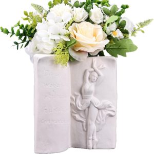 White Book Vase-XVB24003