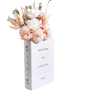 White Book Vase-XVB24004