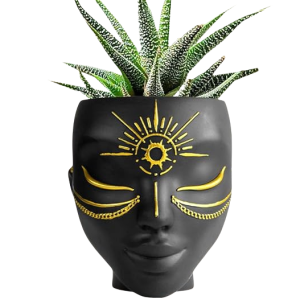 Black Face Plant Pot-XPF24005