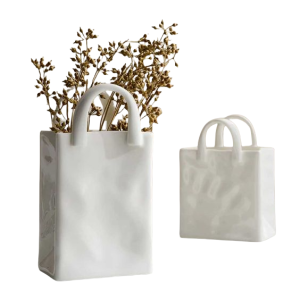 White Bag Vase-XVJH24006