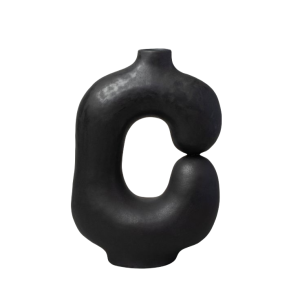 Matte Black Vase-XVMH24007