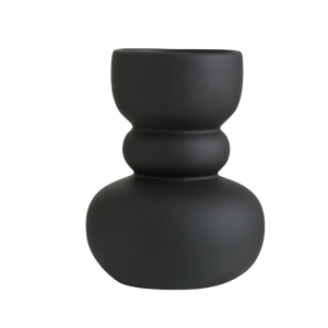 Matte Black Vase-XVMH24009